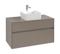 Villeroy & Boch V&B Meuble sous-lavabo Collaro 100x54,8x50 cm, WT mi, LED 7,3 W, gris so Quantité:1