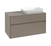Villeroy & Boch V&B Meuble sous lavabo Collaro 100x54,8x50cm, lavabo droit, LED 7,3 W, bleu Oa Quantité:1