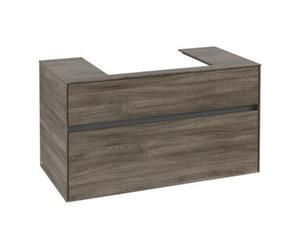 Villeroy & Boch V&B Meuble sous-lavabo Collaro 100x54,8x50cm, vasque centrale, chêne pierre Quantité:1