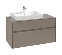 Villeroy & Boch V&B Meuble sous lavabo Collaro 100x54,8x50cm, WT l, LED 7,3 W, gris so. Quantité:1