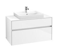 Villeroy & Boch V&B Meuble sous lavabo Collaro 100x54,8x50cm, WT mi, LED 7,3 W, blanc brillant Quantité:1