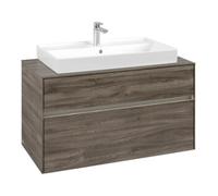 Villeroy & Boch V&B Meuble sous lavabo Collaro 100x54,8x50cm, WT mi, LED 7,3 W, st. Oa Quantité:1