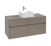 Villeroy & Boch V&B Meuble sous lavabo Collaro 120x54,8x50 cm, EV centré, rouge vin Quantité:1
