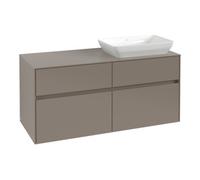 Villeroy & Boch V&B Meuble sous-lavabo Collaro 120x54,8x50 cm, lavabo à droite, LED 8,8 W, bleu volcan Quantité:1