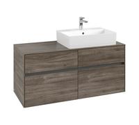 Villeroy & Boch V&B Meuble sous-lavabo Collaro 120x54,8x50 cm, LV droite, chêne pierre Quantité:1
