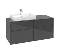 Villeroy & Boch V&B Meuble sous-lavabo Collaro 120x54,8x50cm, LV gauche, gris brillant Quantité:1