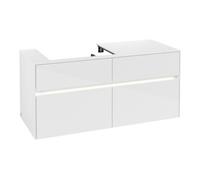 Villeroy & Boch V&B Meuble sous lavabo Collaro 120x54,8x50cm, WT l, LED 8,8 W, blanc glo Quantité:1