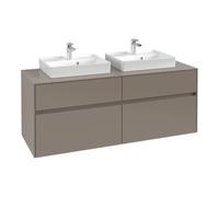 Villeroy & Boch V&B Meuble sous lavabo Collaro 140x54,8x50 cm, 2 portes, LED 10 W, bleu vif Quantité:1