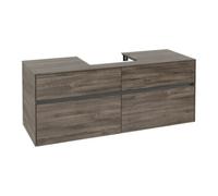 Villeroy & Boch V&B Meuble sous lavabo Collaro 140x54,8x50 cm, avec évier central, chêne pierre Quantité:1