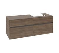 Villeroy & Boch V&B Meuble sous lavabo Collaro 140x54,8x50 cm, LV droit, chêne Arizona Quantité:1