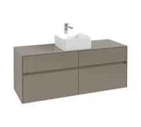 Villeroy & Boch V&B Meuble sous-lavabo Collaro 140x54,8x50 cm, WT mi, LED 10 W, bleu volcan Quantité:1