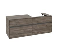 Villeroy & Boch V&B Meuble sous lavabo Collaro 140x54,8x50cm, lavabo à droite, chêne stone Quantité:1