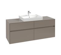 Villeroy & Boch V&B Meuble sous lavabo Collaro 140x54,8x50cm, lavabo central, vert doux Quantité:1