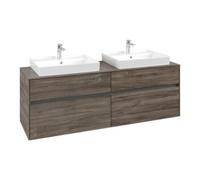 Villeroy & Boch V&B Meuble sous lavabo Collaro 160x54,8x50 cm, 2 tiroirs, chêne stone Quantité:1