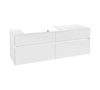 Villeroy & Boch V&B Meuble sous lavabo Collaro 160x54,8x50 cm, évier gauche, blanc brillant Quantité:1