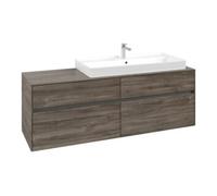 Villeroy & Boch V&B Meuble sous lavabo Collaro 160x54,8x50 cm, vasque droite, chêne pierre Quantité:1