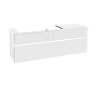 Villeroy & Boch V&B Meuble sous lavabo Collaro 160x54,8x50 cm, WT l, m LED, blanc mat Quantité:1