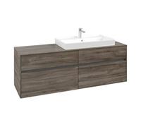 Villeroy & Boch V&B Meuble sous lavabo Collaro 160x54,8x50cm, LV droite, chêne pierre Quantité:1