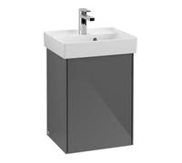 Villeroy & Boch V&B Meuble sous-lavabo Collaro 41x54,6x34,4 cm, lavabo intégré, raccord droit, brillant gris Quantité:1