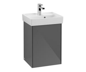 Villeroy & Boch V&B Meuble sous lavabo Collaro 41x54,6x34,4 cm, mitigeur, raccord gauche, brillant gris Quantité:1