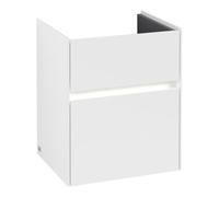Villeroy & Boch V&B Meuble sous lavabo Collaro 46x54,6x37,4cm, WT mi, LED, blanc mat Quantité:1