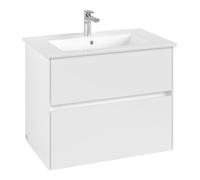 Villeroy & Boch V&B Meuble sous-lavabo Collaro 76,1x61x48cm, évier centré, blanc mat Quantité:1
