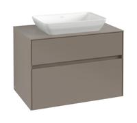 Villeroy & Boch V&B Meuble sous lavabo Collaro 80x54,8x50 cm, WT mi, LED 5,7 W, rouge vin Quantité:1