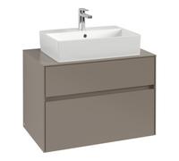 Villeroy & Boch V&B Meuble sous lavabo Collaro 80x54,8x50cm, lavabo centré, rouge vin Quantité:1