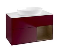 Villeroy & Boch V&B Meuble sous-lavabo Éclairage mural Finion 100, pl. abd. bl. avec réglette wal ven, Peo m Quantité:1