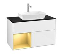 Villeroy & Boch V&B Meuble sous lavabo Éclairage mural Finion 100, Pl b m, Reg gol m Lac, glo wh. Lac Quantité:1