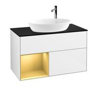 Villeroy & Boch V&B Meuble sous lavabo Éclairage mural Finion 100, Pl b m, Reg gol m Lac, glo wh. Lac Quantité:1