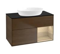 Villeroy & Boch V&B Meuble sous lavabo Éclairage mural Finion 100, plaque de séparation bleue, régulateur Oa ven, wal ven Quantité:1