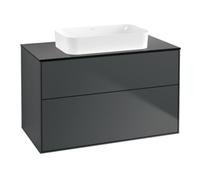 Villeroy & Boch V&B Meuble sous lavabo Éclairage mural Finion 100x60,3x50,1mm, bleu brillant m, bleu mat m Lac Quantité:1