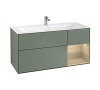 Villeroy & Boch V&B Meuble sous lavabo Éclairage mural Finion 119,6x59,1 cm, Reg re Oa ven, Oli. m Lac Quantité:1