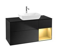 Villeroy & Boch V&B Meuble sous lavabo Éclairage mural Finion 120 cm, Pl b m, Reg gol m Lac, bla m Lac Quantité:1