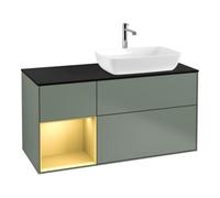 Villeroy & Boch V&B Meuble sous-lavabo Éclairage mural Finion 120 cm, Pl b m, Reg gol m Lac, Oli. m Lac Quantité:1