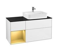 Villeroy & Boch V&B Meuble sous-lavabo Éclairage mural Finion 120 cm, Pl b m, Reg li gol m, glo wh. Lac Quantité:1