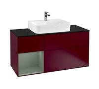 Villeroy & Boch V&B Meuble sous lavabo Éclairage mural Finion 120 cm, Pl b m, Reg li Oli. m Lac, Peo m Quantité:1