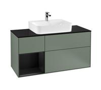 Villeroy & Boch V&B Meuble sous lavabo Éclairage mural Finion 120 cm, Pl b m, Rg l b m Lac, Oli. m Lac Quantité:1