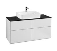 Villeroy & Boch V&B Meuble sous lavabo Éclairage mural Finion 120x60,3 cm, placard abd. bleu m, blanc m Lac Quantité:1