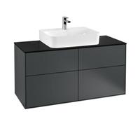 Villeroy & Boch V&B Meuble sous-lavabo Éclairage mural Finion 120x60,3 cm, plaque de fermeture bleu m, bleu moyen m Lac Quantité:1