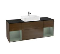 Villeroy & Boch V&B Meuble sous lavabo Éclairage mural Finion 160 cm, Pl bleu, Reg Oli m Lac, noyer ven Quantité:1