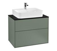Villeroy & Boch V&B Meuble sous lavabo Éclairage mural Finion 80x60,3x50,1cm, bleu, huile, laqué Quantité:1
