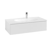 Villeroy & Boch V&B Meuble sous lavabo Éclairage tiroir Antao 98,8x25,6x49,3cm, avec façade, blanc brillant Lac Quantité:1