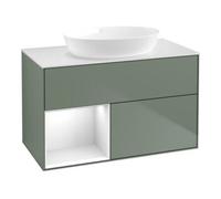 Villeroy & Boch V&B Meuble sous lavabo Finion 100, blanc brillant, laqué, huile, mat laqué Quantité:1