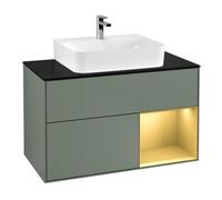 Villeroy & Boch V&B Meuble sous lavabo Finion 100, Pl bleu m, Reg re gol m, Oli. m Lac Quantité:1