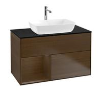 Villeroy & Boch V&B Meuble sous lavabo Finion 100, Pl bleu mat, chêne sauvage, chêne sauvage Quantité:1