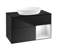 Villeroy & Boch V&B Meuble sous-lavabo Finion 100, Pl bleu mat, Ray blanc mat Lac, bleu mat Lac Quantité:1