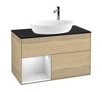 Villeroy & Boch V&B Meuble sous lavabo Finion 100, Pl bleu mat, Ray blanc mat laqué, Oa ven Quantité:1