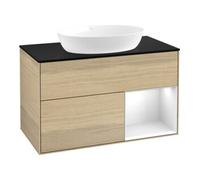 Villeroy & Boch V&B Meuble sous lavabo Finion 100, Pl bleu mat, Réglette lumière blanche, Lac, Oa ven Quantité:1
